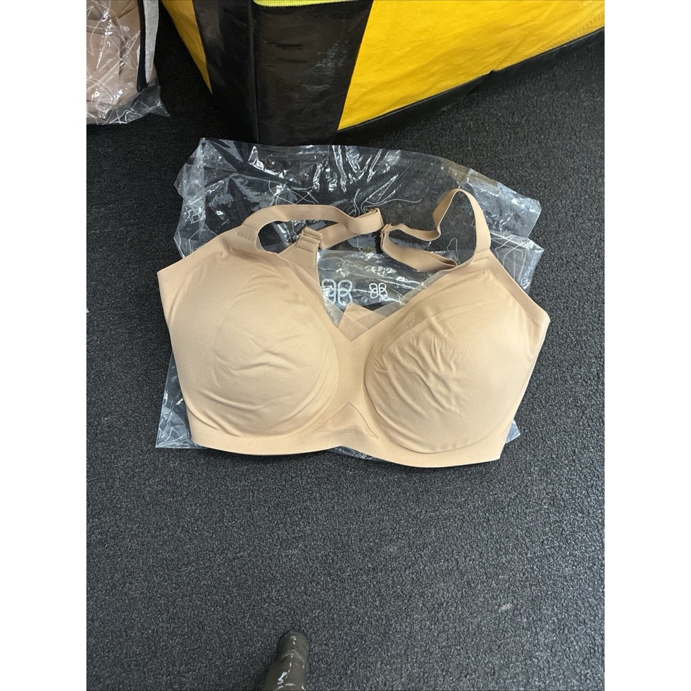 Honeylove Liftwear Crossover Bra Sand Nude Beige SZ 40 DD(E)/DDD(F)